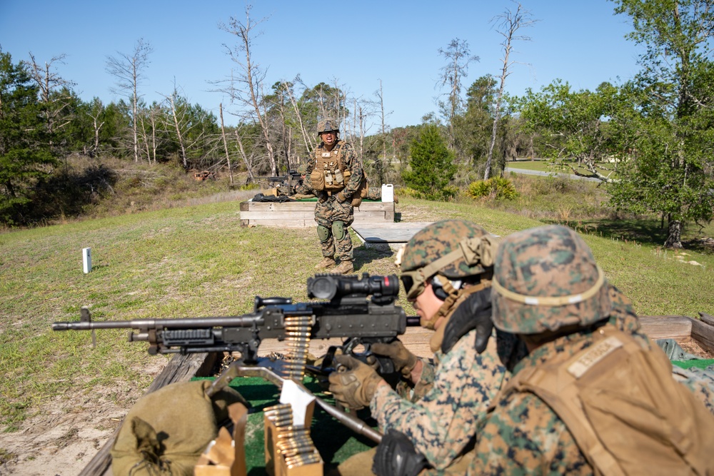 Atlantic Dragon | Marines with 3rd Marine Logistics Group conduct machine gun range