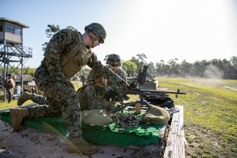 Atlantic Dragon | Marines with 3rd Marine Logistics Group conduct machine gun range