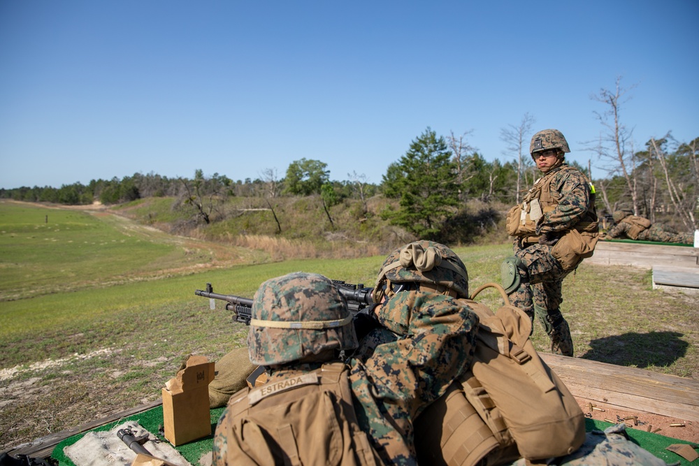 Atlantic Dragon | Marines with 3rd Marine Logistics Group conduct machine gun range