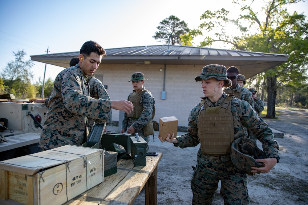 Atlantic Dragon | Marines with 3rd Marine Logistics Group conduct machine gun range