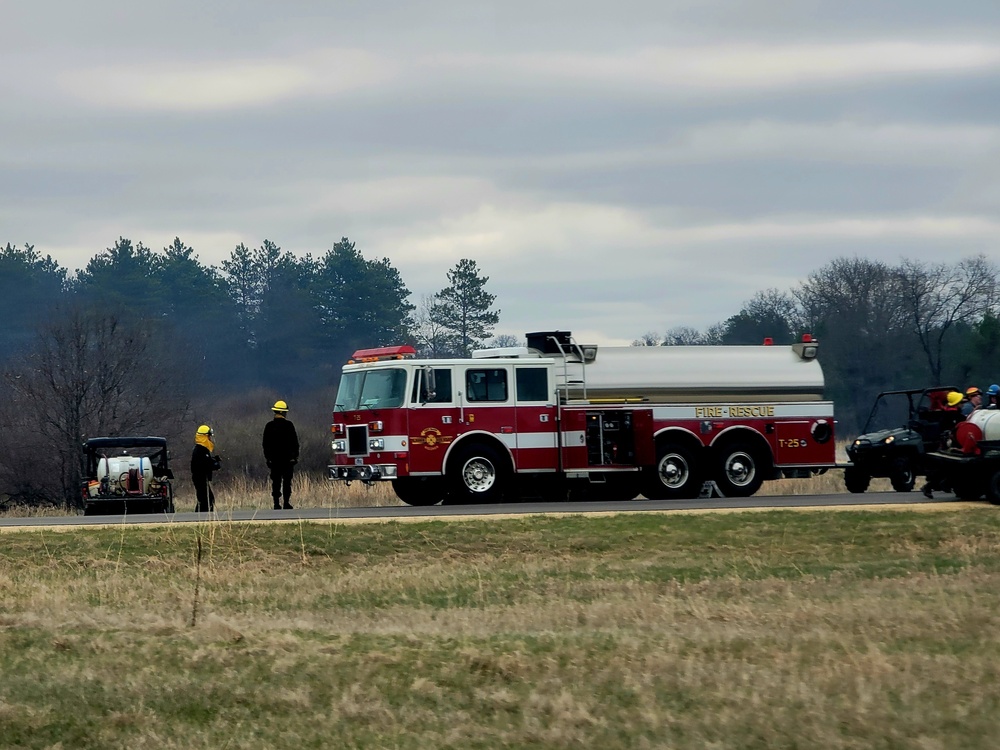 April 2022 prescribed burn operations at Fort McCoy