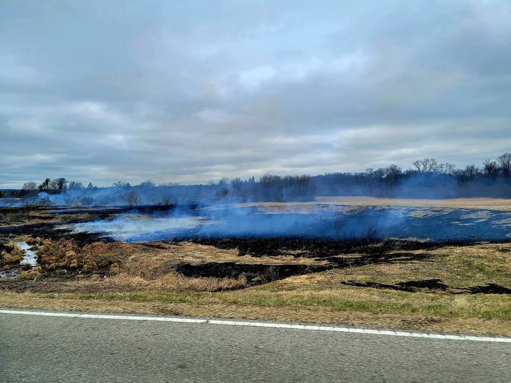 April 2022 prescribed burn operations at Fort McCoy