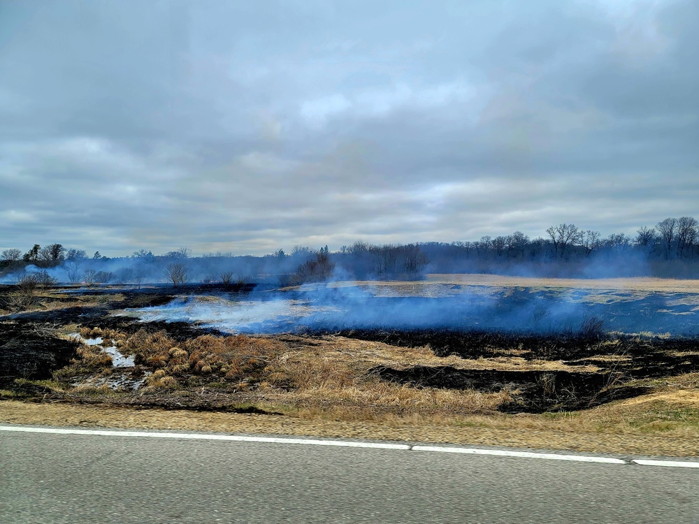 April 2022 prescribed burn operations at Fort McCoy