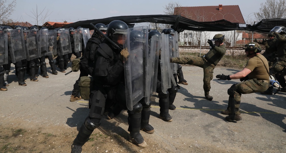 Multinational Crowd Riot Control Training