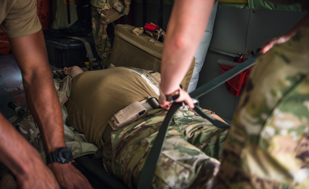 379th Expeditionary Aeromedical Evacuation Squadron Trains on Aerial Cardiac Arrest