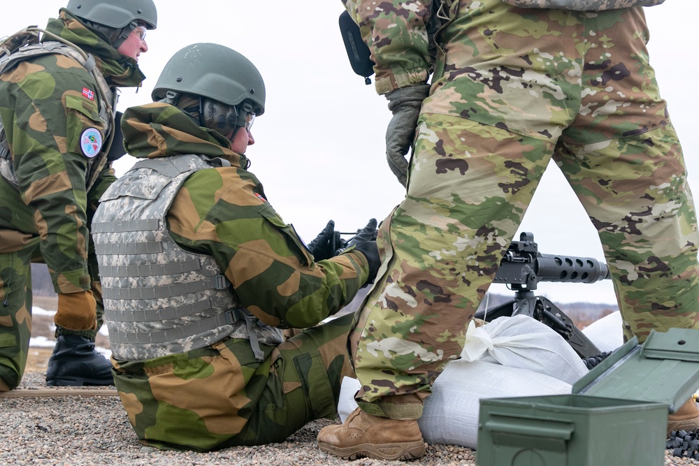 Norwegian Soldiers conduct crew-served weapons qualification at Camp Ripley