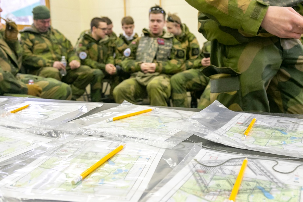 Norwegian Youth conduct land navigation at Camp Ripley