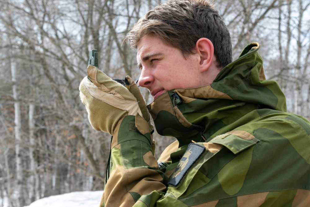 Norwegian Youth conduct land navigation at Camp Ripley