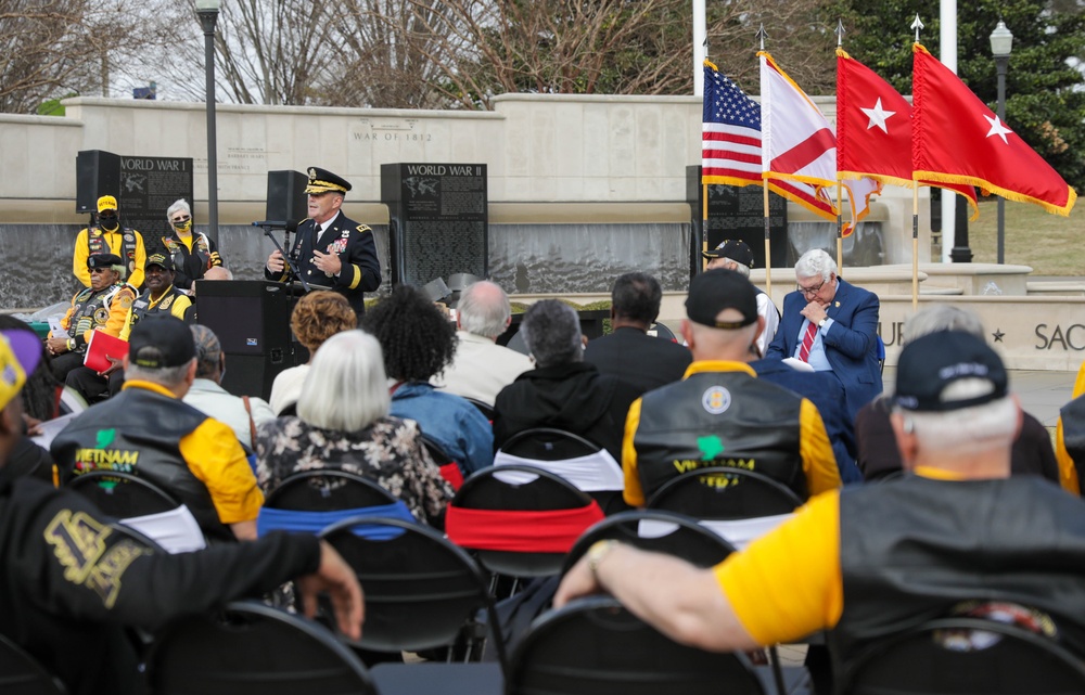 Speaking To  Veterans On Historic Day