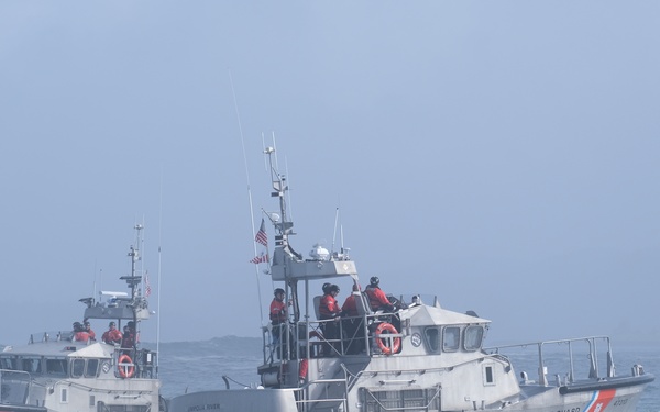 USCG Station Umpqua River 47-foot Motor Lifeboats Surf Training