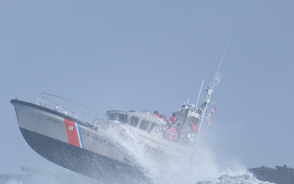 USCG Station Umpqua River 47-foot Motor Lifeboats Surf Training