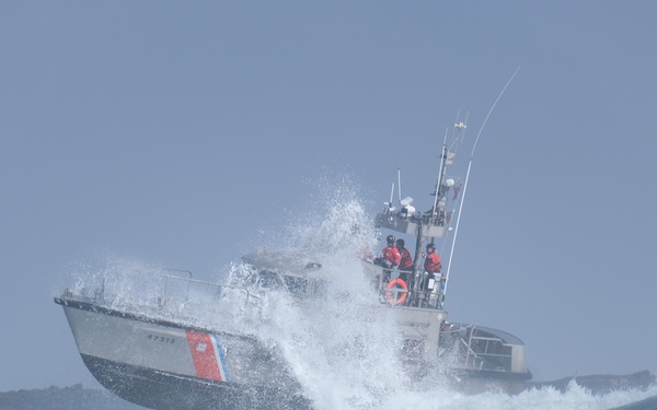 USCG Station Umpqua River 47-foot Motor Lifeboats Surf Training