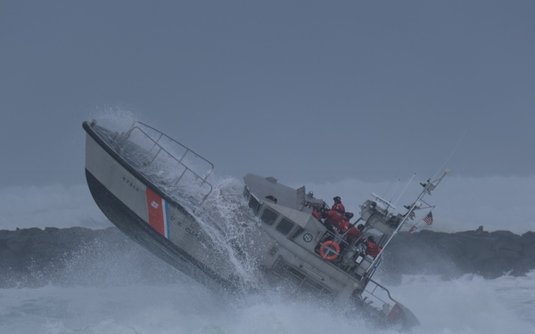 USCG Station Umpqua River 47-foot Motor Lifeboats Surf Training