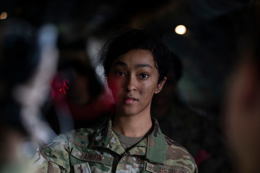 Aeromedical Evacuation Initial Qualification course Airmen train on NJANG aircraft