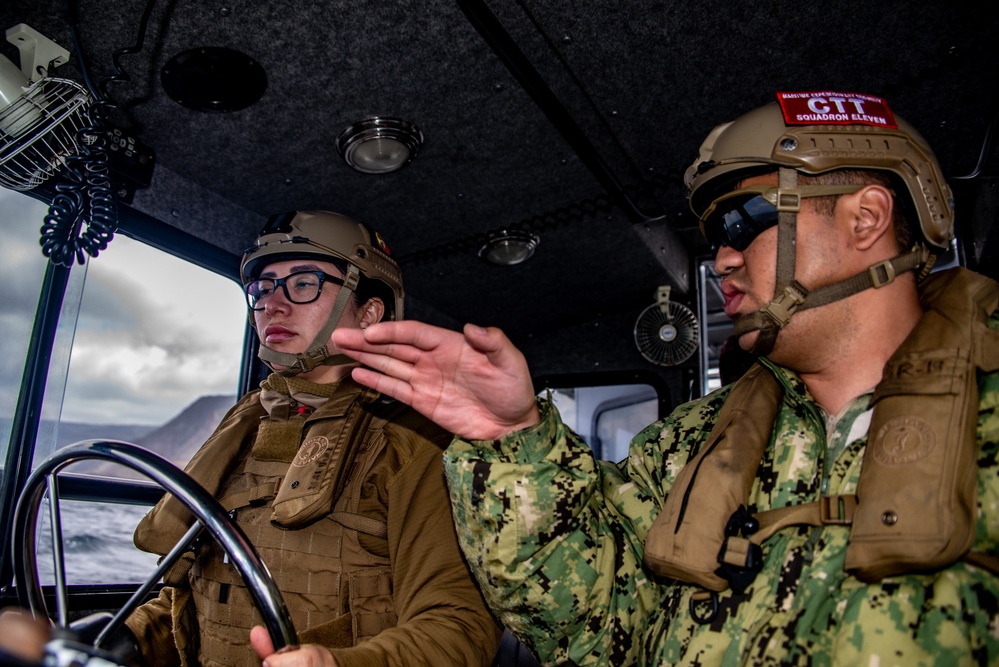 MSRON11 Conducts Underway Drills during MESF Boat University Advance-Course held onboard NSW Seal Beach.