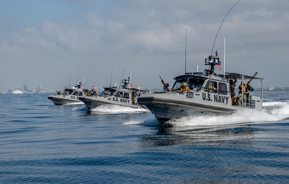 MSRON11 Conducts Underway Drills during MESF Boat University Advance-Course held onboard NSW Seal Beach.