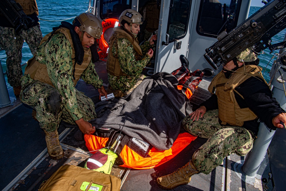 MSRON11 Conducts Underway Drills during MESF Boat University Advance-Course held onboard NSW Seal Beach.