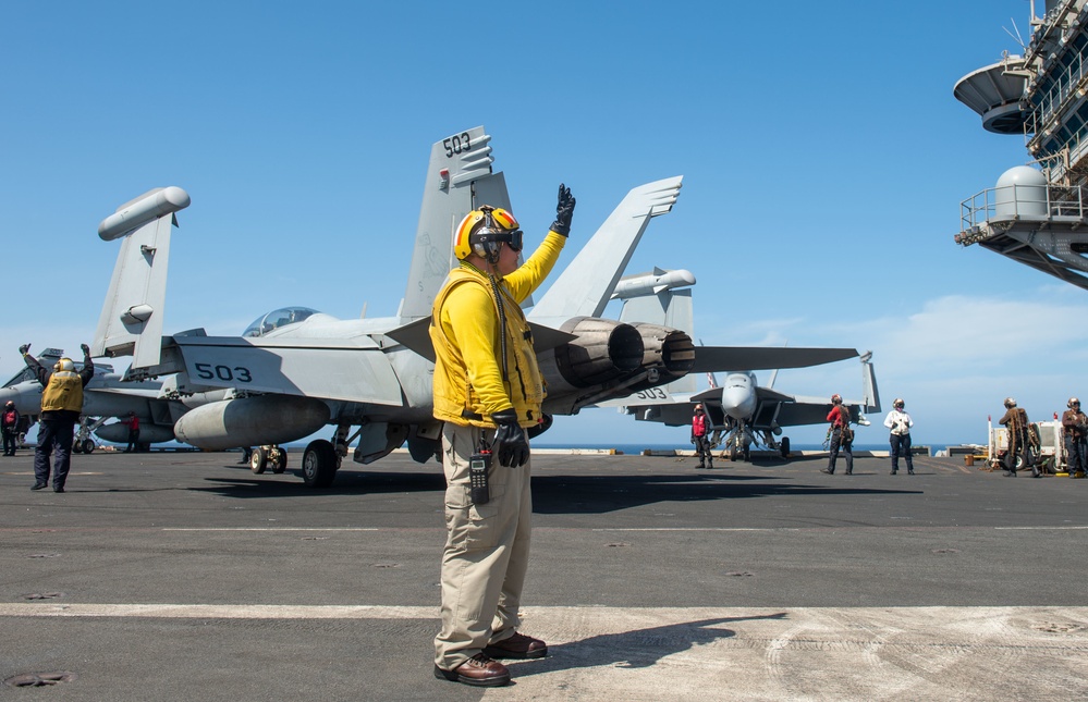 The Harry S. Truman Carrier Strike Group is on a scheduled deployment in the U.S. Sixth Fleet area of operations in support of naval operations to maintain maritime stability and security.