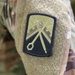 Transportation troops receive their patches in Zagan, Poland.