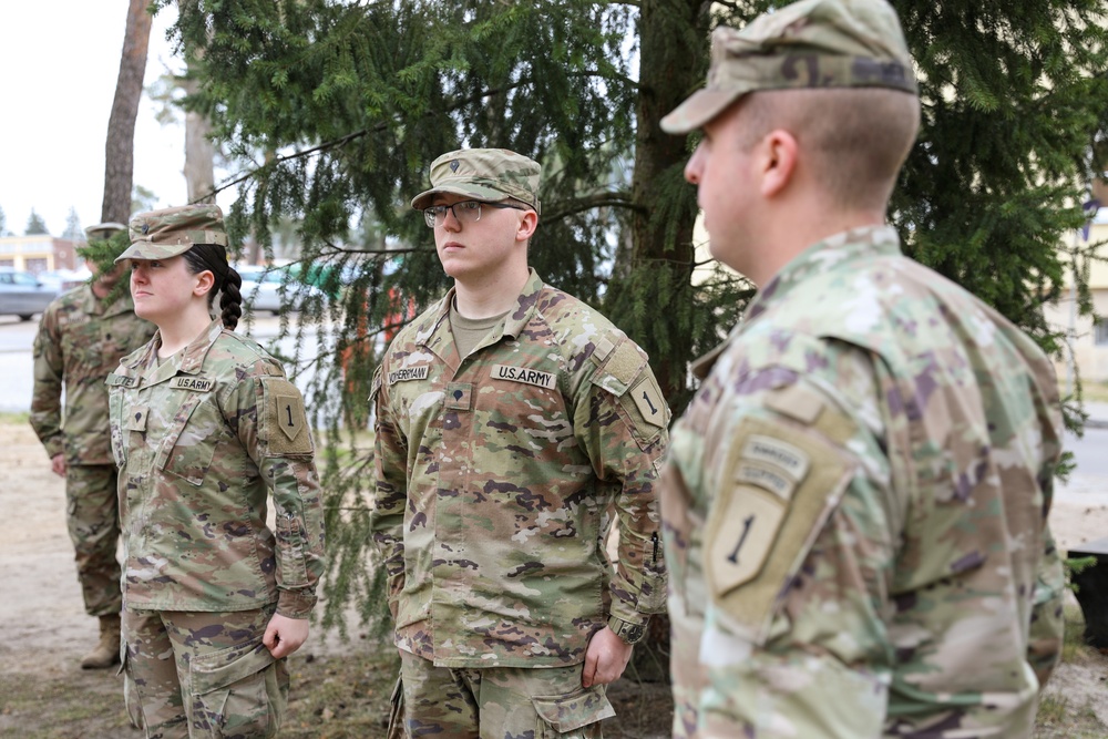 1ABCT leadership recognize Soldier's achievements during Atlantic Resolve