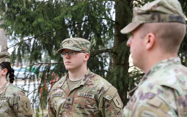 1ABCT leadership recognize Soldier's achievements during Atlantic Resolve