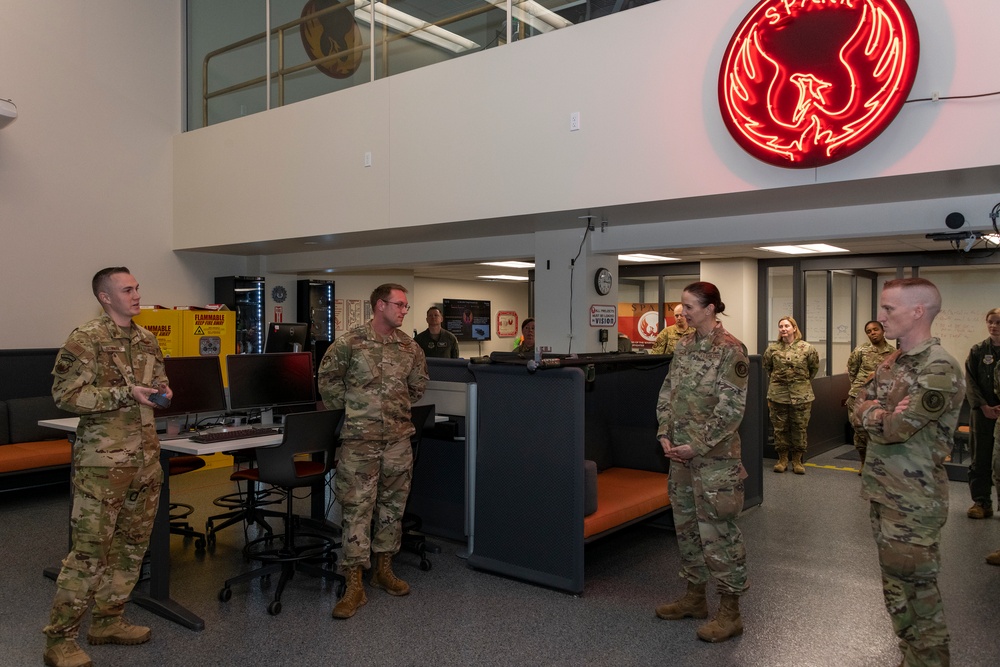 Brig Gen Fligge visits Travis AFB