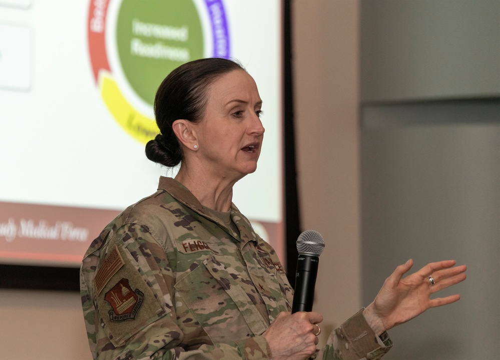 Brig Gen Fligge visits Travis AFB