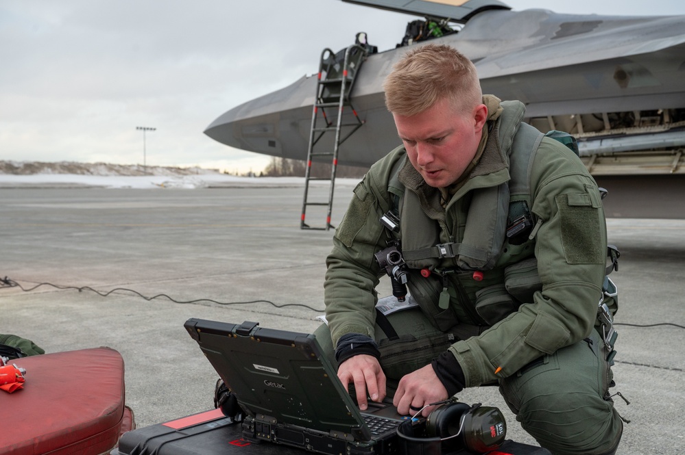 90th Fighter Squadron launches F-22s for ACE-Focused PF 22-4