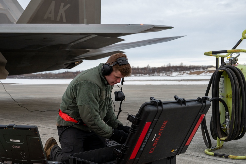 90th Fighter Squadron launches F-22s for ACE-Focused PF 22-4