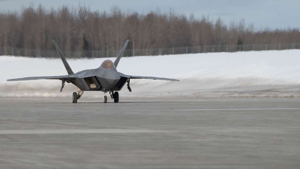 90th Fighter Squadron launches F-22s for ACE-Focused PF 22-4