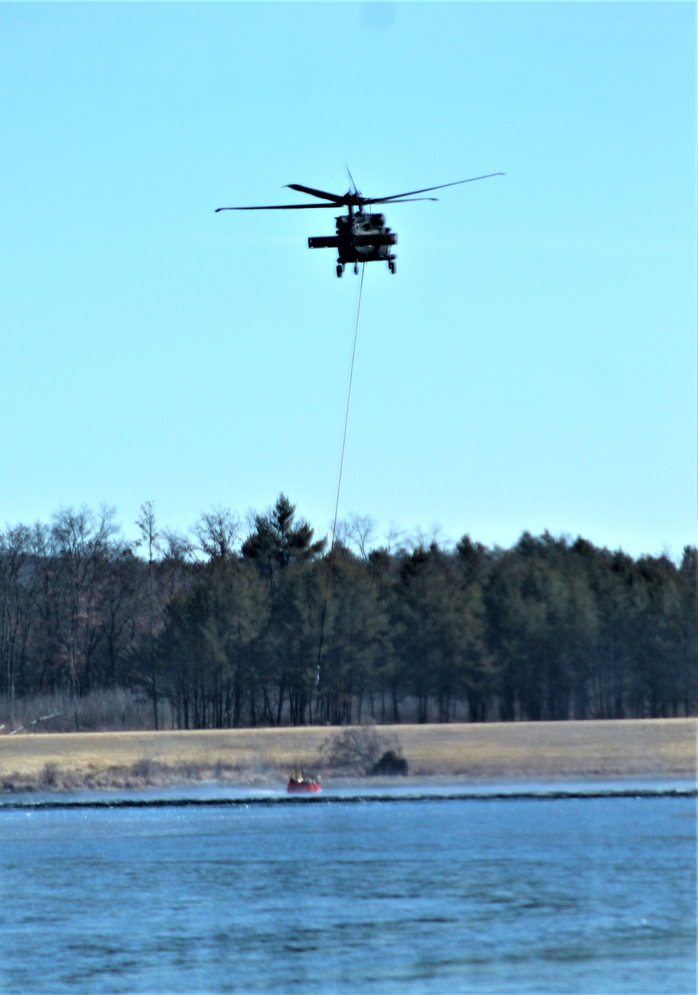 Federal, state agencies partner for fire-suppression training with UH-60 Black Hawks at Fort McCoy