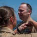 Gridley conducts a promotion ceremony