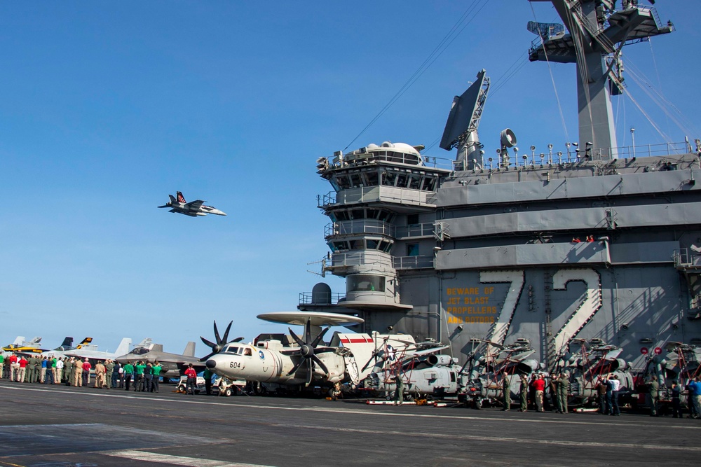 DVIDS - Images - Abraham Lincoln holds a change of command in-flight ...