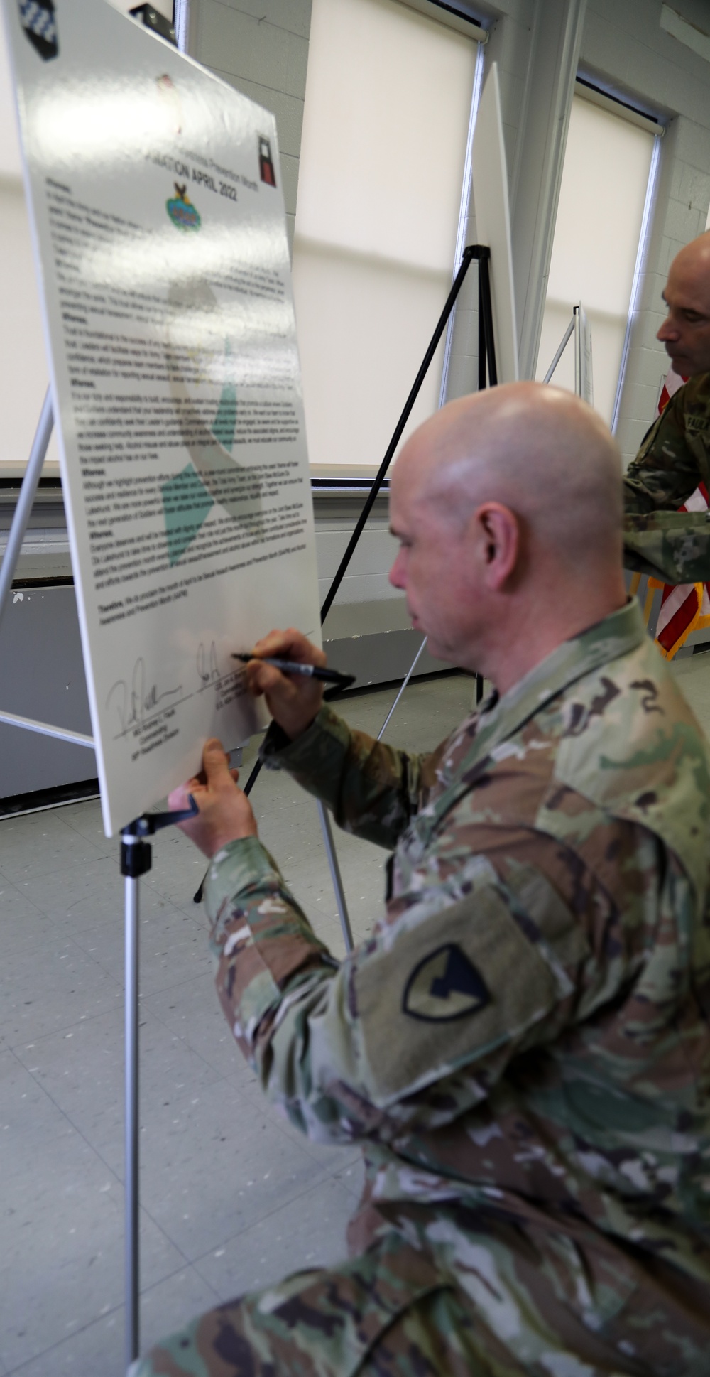 Army leaders sign sexual assault/alcohol awareness proclamation