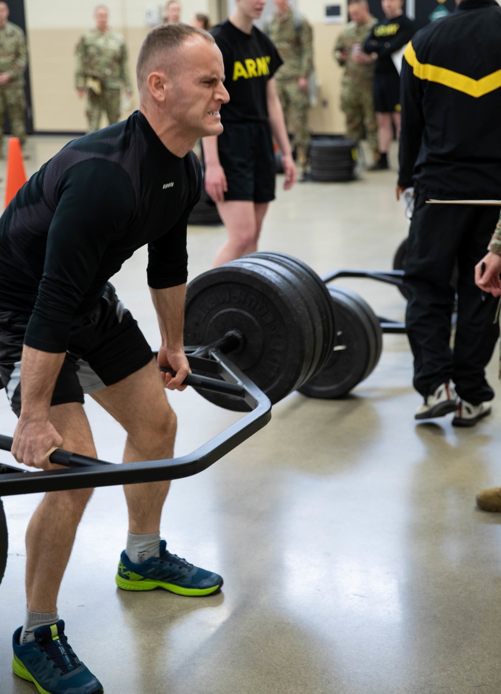 Kosovo Force Member competes in ACFT during BWC