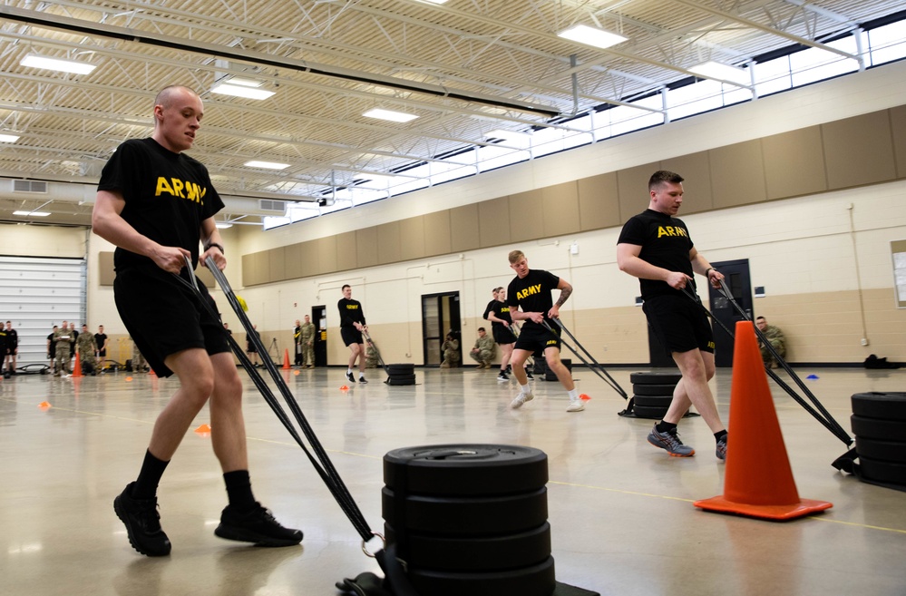 IANG Soldiers compete in ACFT during BWC