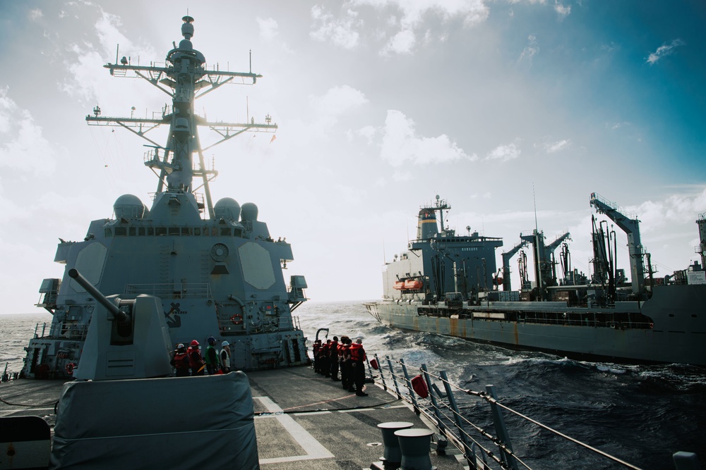 USS Momsen Replenishment at Sea
