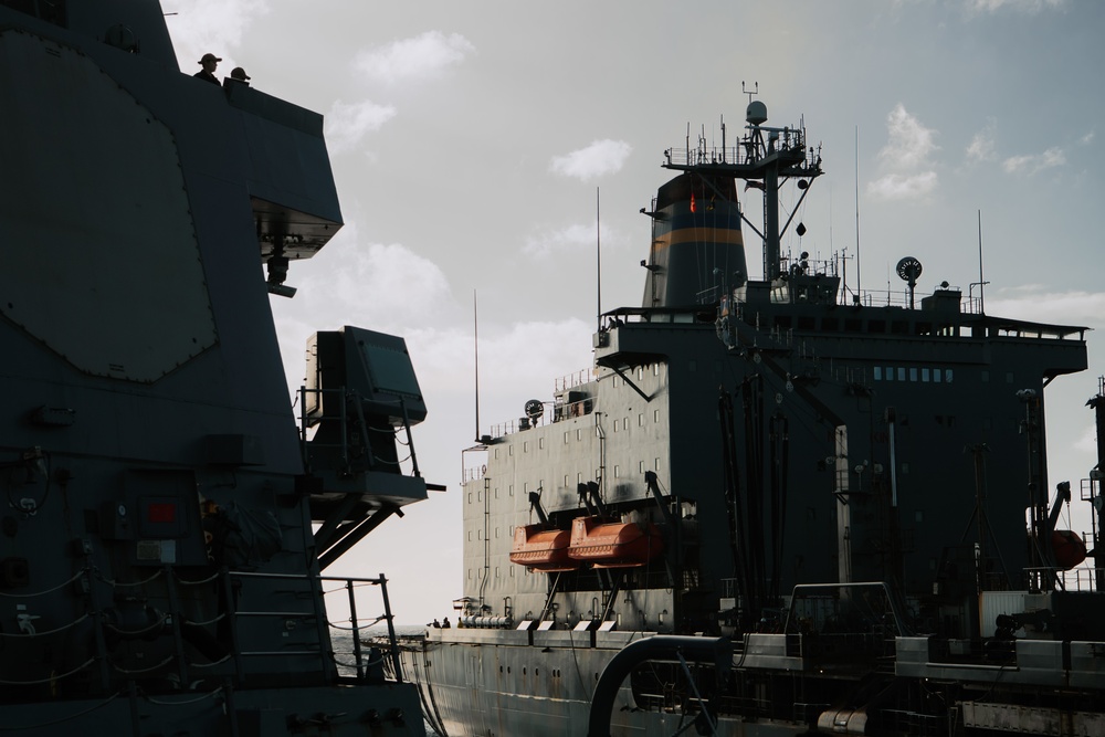 USS Momsen Replenishment at Sea
