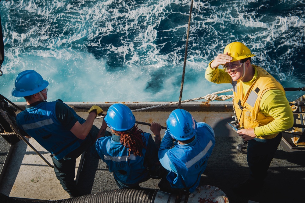 USS Momsen Replenishment at Sea