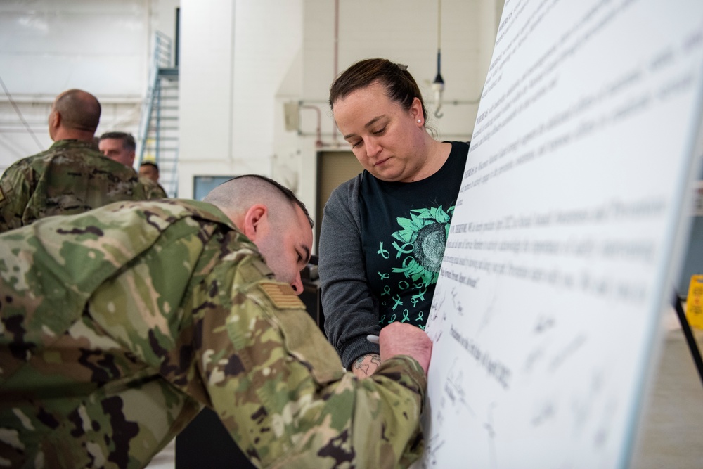 128 ARW MAINTENANCE GROUP SIGNS SEXUAL ASSAULT AWARENESS AND PREVENTION PROCLAMATION 2022