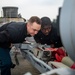 Gunner’s Mate Seaman Tristen Glenn, left, from Lancaster, S.C., and Fire Controlman 1st Class Andre Jackson, right, from Savannah, Ga., load an MK-32 torpedo into a Mark-32 surface vessel torpedo tube