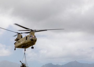 211th Aviation Regiment and 487th Field Artillery Sling Load Training