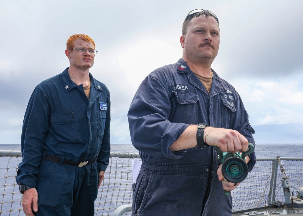 Fire Drill Aboard USS Higgins