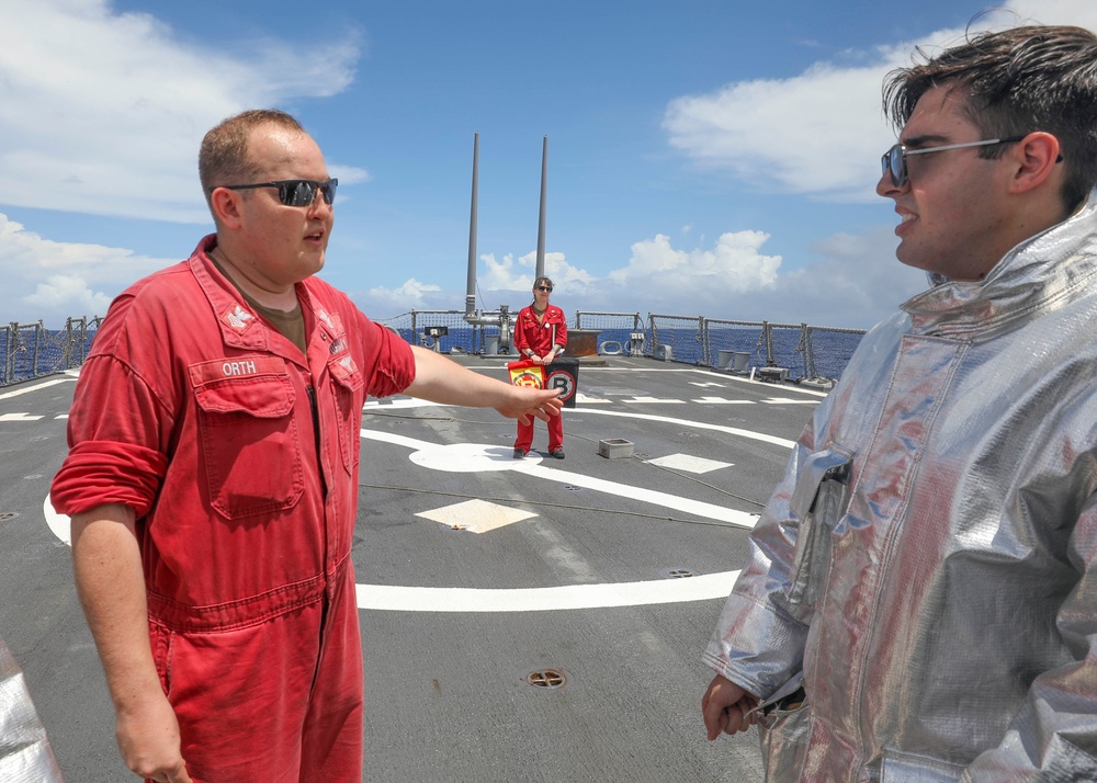 Fire Drill Aboard USS Higgins