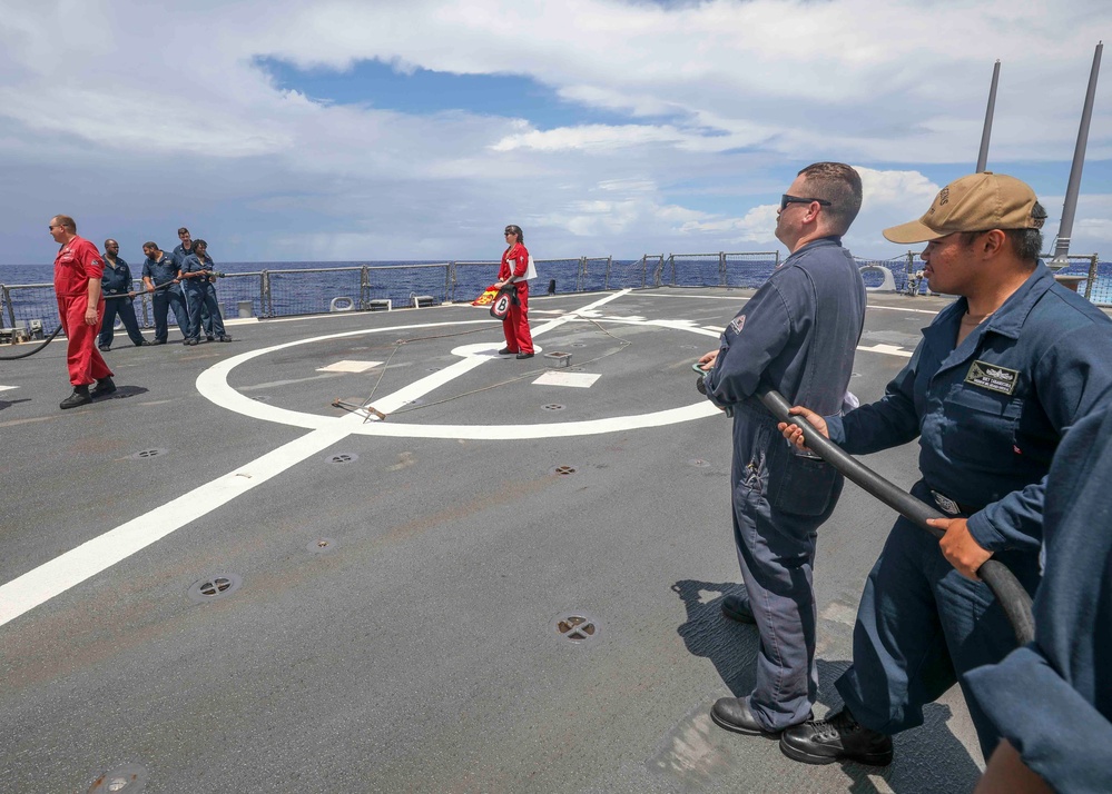Fire Drill Aboard USS Higgins
