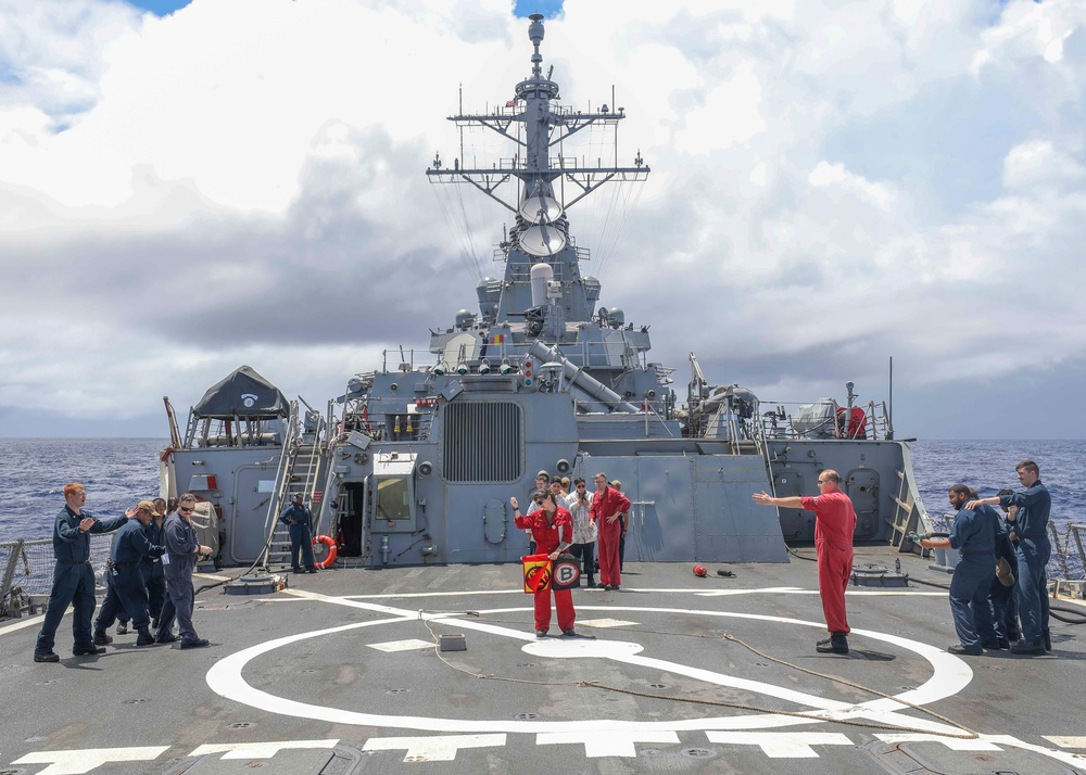 Fire Drill Aboard USS Higgins