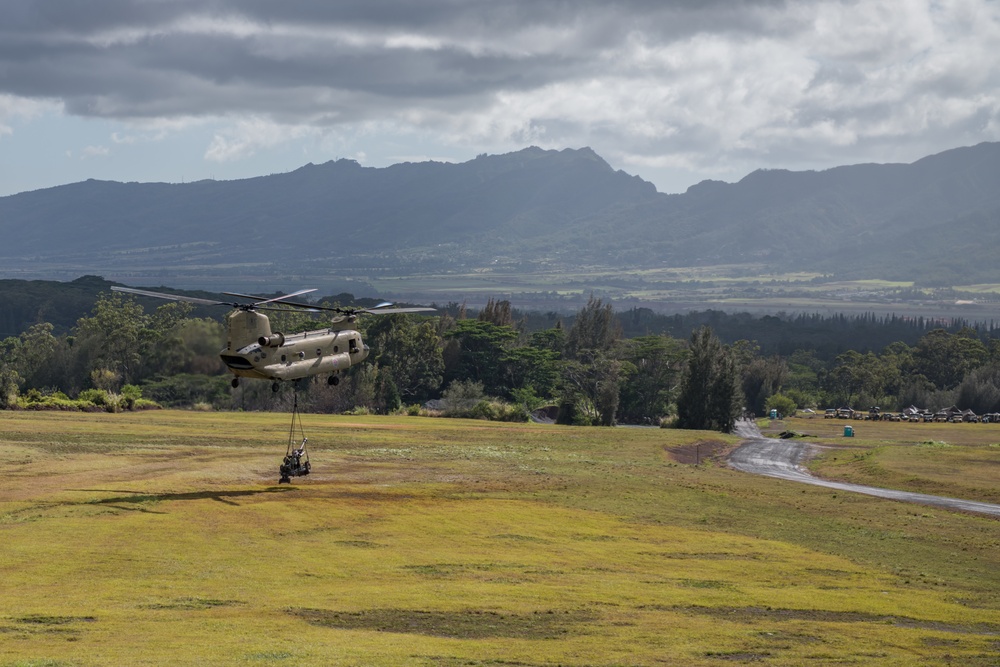 211th Aviation Regiment and 1-487th Field Artillery Sling Load Training