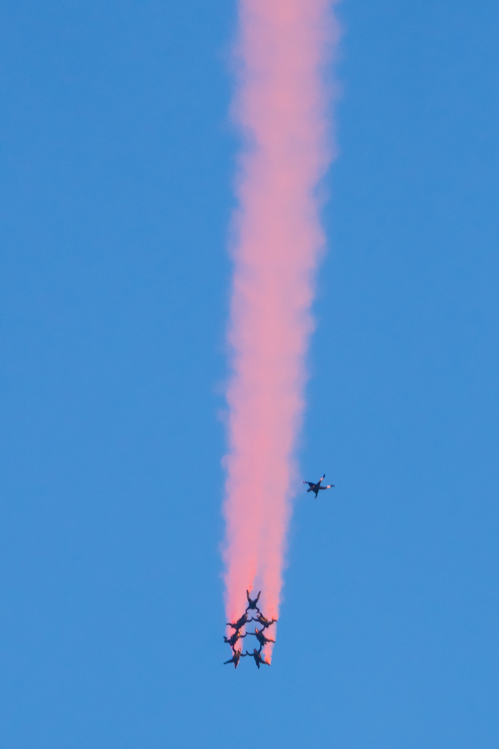 The Army Parachute Team jumps for Fiesta