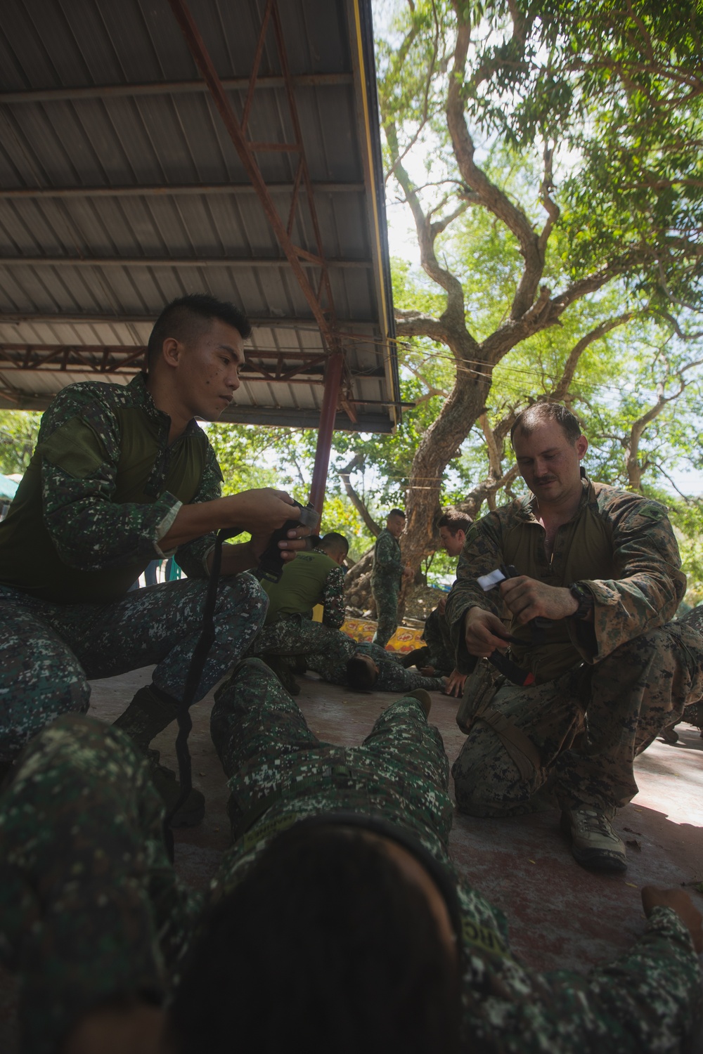 Balikatan 22- U.S. and Philippine Recon Marines conduct Tactical Combat Casualty Care