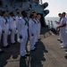 Gridley conducts a dress whites inspection